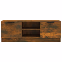 vidaXL Mobile TV Rovere Fumo 102x35x36,5 cm in Legno Multistrato - Vista aggiuntiva 3