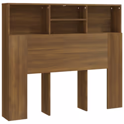 vidaXL Testiera con Scomparti Rovere Marrone 120x19x103,5 cm - Vista aggiuntiva 2