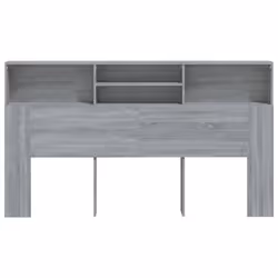 vidaXL Testiera con Scomparti Grigio Sonoma 180x19x103,5 cm - Vista aggiuntiva 3