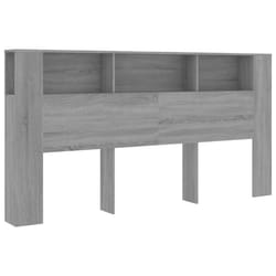 VidaXL 817280 testiera e pedana Grigio, Quercia