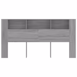 VidaXL 817280 testiera e pedana Grigio, Quercia