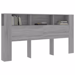 VidaXL 817280 testiera e pedana Grigio, Quercia - Vista aggiuntiva 6
