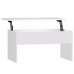 vidaXL Tavolino da Salotto Bianco 80x50,5x41,5 cm Legno Multistrato - Vista aggiuntiva 2