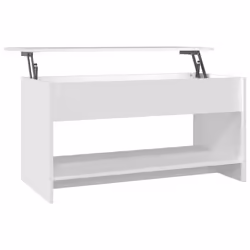 vidaXL Tavolino da Salotto Bianco 102x50x52,5 cm in Legno Multistrato - Vista aggiuntiva 2