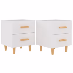 vidaXL Comodini 2 pz Bianchi 40x35x47,5 cm - Vista aggiuntiva 2
