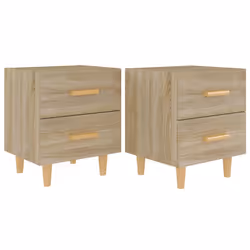 vidaXL Comodini 2 pz in Rovere Sonoma 40x35x47,5 cm - Vista aggiuntiva 2
