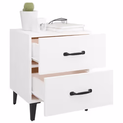 vidaXL Comodini 2 pz Bianchi 40x35x47,5 cm - Vista aggiuntiva 3