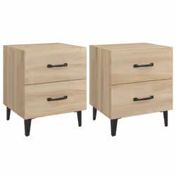 vidaXL Comodini 2 pz in Rovere Sonoma 40x35x47,5 cm - Vista aggiuntiva 2