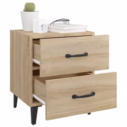 vidaXL Comodini 2 pz in Rovere Sonoma 40x35x47,5 cm - Vista aggiuntiva 3