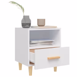 vidaXL Comodini 2 pz Bianchi 40x35x47 cm - Vista aggiuntiva 3