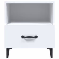 vidaXL Comodino Bianco in Legno Multistrato - Vista aggiuntiva 3