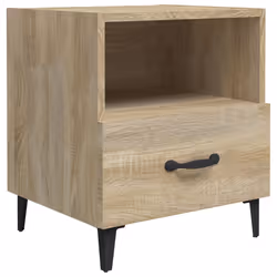 vidaXL Comodino Rovere Sonoma in Legno Multistrato - Vista aggiuntiva 2