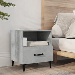 Vidaxl - Comodino da Camera da Letto, Tavolino da notte Grigio Cemento in Legno Multistrato
