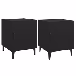 VidaXL 812063, Nero, Metallo, Legno, 400 mm, 400 mm, 500 mm, 2 pz