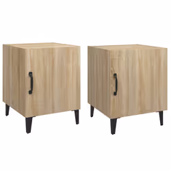 vidaXL Comodini 2 pz Rovere Sonoma in Legno Multistrato - Vista aggiuntiva 2