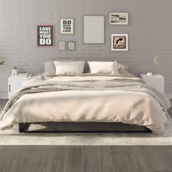 Questi comodini dal design elegante sono un'aggiunta senza tempo al vostro arredamento. Materiale pregiato: Il legno multistr ...