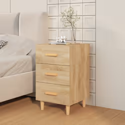 vidaXL Comodino Rovere Sonoma 40x40x66 cm in Legno Multistrato - Vista aggiuntiva 3