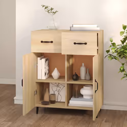 vidaXL Credenza Rovere Sonoma 69,5x34x90 cm in Legno Multistrato - Vista aggiuntiva 3