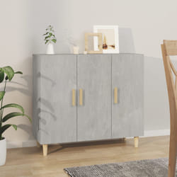 vidaXL Credenza Grigio Cemento 90x34x80 cm in Legno Multistrato