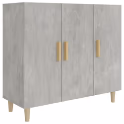 vidaXL Credenza Grigio Cemento 90x34x80 cm in Legno Multistrato - Vista aggiuntiva 2