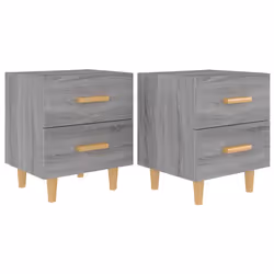 vidaXL Comodini 2 pz Grigio Sonoma 40x35x47,5 cm - Vista aggiuntiva 2