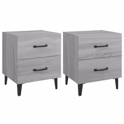 vidaXL Comodini 2 pz Grigio Sonoma 40x35x47,5 cm - Vista aggiuntiva 2