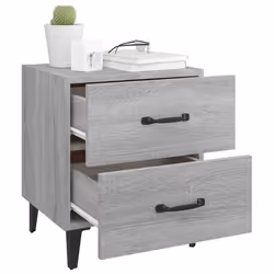 vidaXL Comodini 2 pz Grigio Sonoma 40x35x47,5 cm - Vista aggiuntiva 3