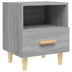 VidaXL 817299 comodino Grigio, Quercia