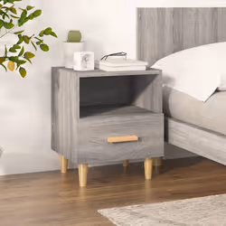 VidaXL 817299 comodino Grigio, Quercia - Vista aggiuntiva 2