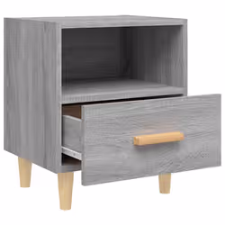 VidaXL 817299 comodino Grigio, Quercia - Vista aggiuntiva 5