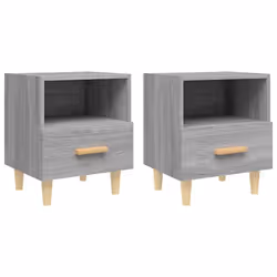 vidaXL Comodini 2 pz Grigio Sonoma 40x35x47 cm - Vista aggiuntiva 2