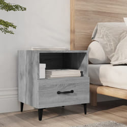 Comodino da Camera da Letto, Tavolino da notte Grigio Sonoma in Legno Multistrato vidaXL