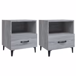 vidaXL Comodini 2 pz Grigio Sonoma in Legno Multistrato - Vista aggiuntiva 2
