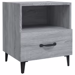 vidaXL Comodini 2 pz Grigio Sonoma in Legno Multistrato - Vista aggiuntiva 3