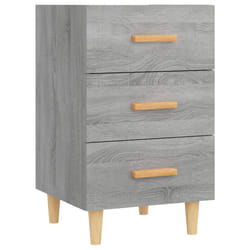 VidaXL 817322 comodino Grigio, Quercia