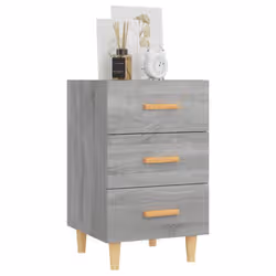 VidaXL 817322 comodino Grigio, Quercia - Vista aggiuntiva 7