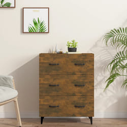 vidaXL Credenza Rovere Fumo 69,5x34x90 cm in Legno Multistrato