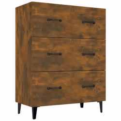 vidaXL Credenza Rovere Fumo 69,5x34x90 cm in Legno Multistrato - Vista aggiuntiva 2