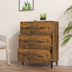 vidaXL Credenza Rovere Fumo 69,5x34x90 cm in Legno Multistrato - Vista aggiuntiva 3