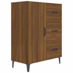 vidaXL Credenza Rovere Marrone 69,5x34x90 cm in Legno Multistrato - Vista aggiuntiva 2