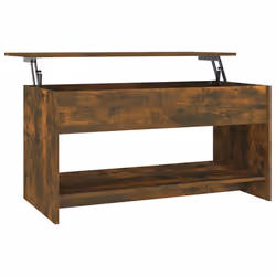 vidaXL Tavolino da Salotto Rovere Fumo 102x50x52,5cm Legno Multistrato - Vista aggiuntiva 2