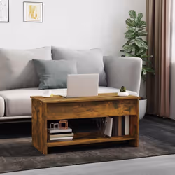 vidaXL Tavolino da Salotto Rovere Fumo 102x50x52,5cm Legno Multistrato - Vista aggiuntiva 3