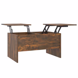 vidaXL Tavolino da Salotto Rovere Fumo 80x50x42,5 cm Legno Multistrato - Vista aggiuntiva 2