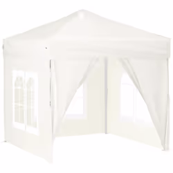 vidaXL Tenda per Feste Pieghevole con Pareti Laterali Crema 2x2 m - Vista aggiuntiva 2