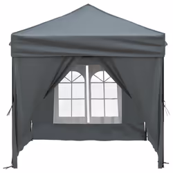 vidaXL Tenda per Feste Pieghevole con Pareti Laterali Antracite 2x2 m - Vista aggiuntiva 3