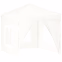 vidaXL Tenda per Feste Pieghevole con Pareti Laterali Bianco 2x2 m - Vista aggiuntiva 2