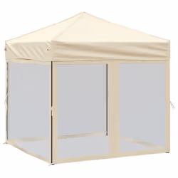 vidaXL Tenda per Feste Pieghevole con Pareti Laterali Crema 2x2 m - Vista aggiuntiva 2