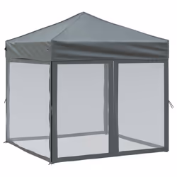vidaXL Tenda per Feste Pieghevole con Pareti Laterali Antracite 2x2 m - Vista aggiuntiva 2