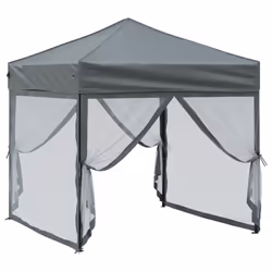 vidaXL Tenda per Feste Pieghevole con Pareti Laterali Antracite 2x2 m - Vista aggiuntiva 3