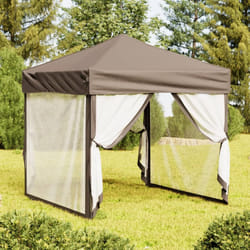 vidaXL Tenda per Feste Pieghevole con Pareti Laterali Tortora 2x2 m